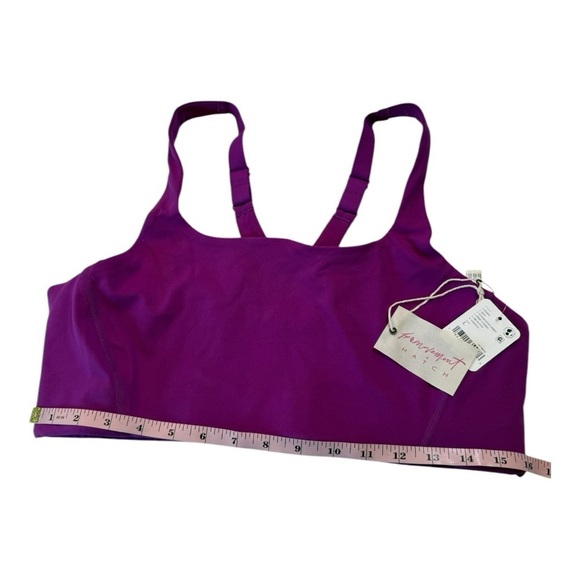FP Movement X Hatch Square neck Never Better Sports Bra in Berry NEW - Picture 6 of 15